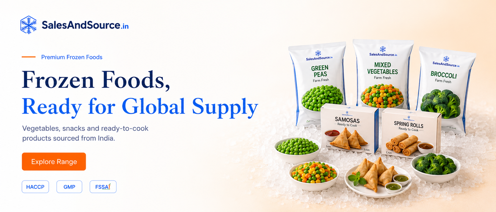 India's Widest Range of Frozen Food Products — SalesAndSource.in