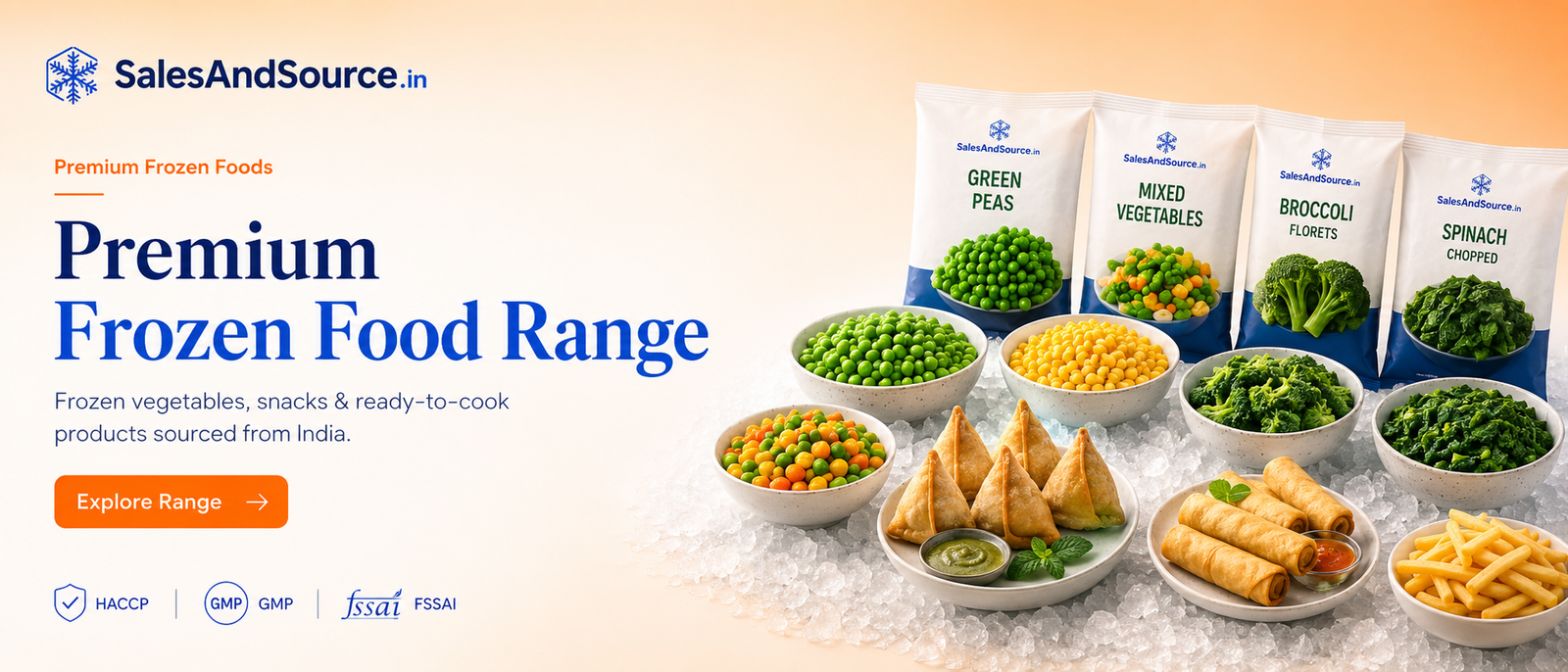 Premium Frozen Food Range — SalesAndSource.in